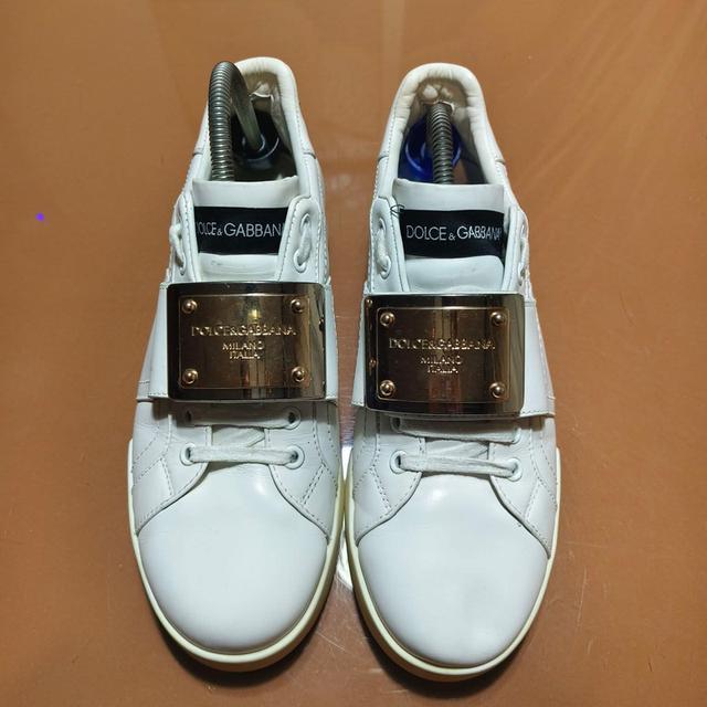 DOLCE & GABBANA D&G Leather Portofino Buckle “White”Size. 41/26(27)cm⭐️⭐️⭐️⭐️ Pre-owned/ Good Condition🔥 Price : 1,650฿ รูปที่ 2