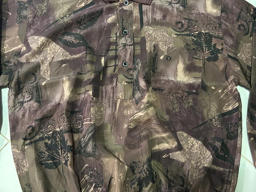 🍂 [เปิดขาย] เสื้อโปโลสเวตเตอร์วินเทจ 90s JACK DUVAN Modern - Abstract Leaf Pattern Knit Polo Shirt รูปที่ 6