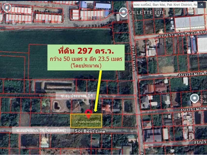 ขายที่ดินติวานนท์34 ปากเกร็ด นนทบุรี 300 ตรว แปลงสวย ติวานนท์-ปากเกร็ด 2