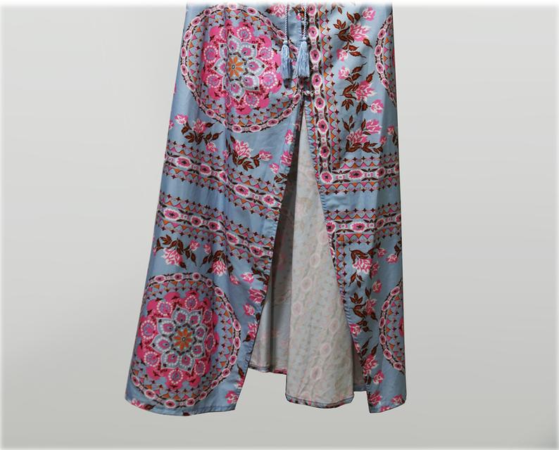 เดรสคลุมยาวลายโบฮีเมียนทรงแม็กซี่ (Bohemian Long Kimono Maxi Dress)_@SP015 9