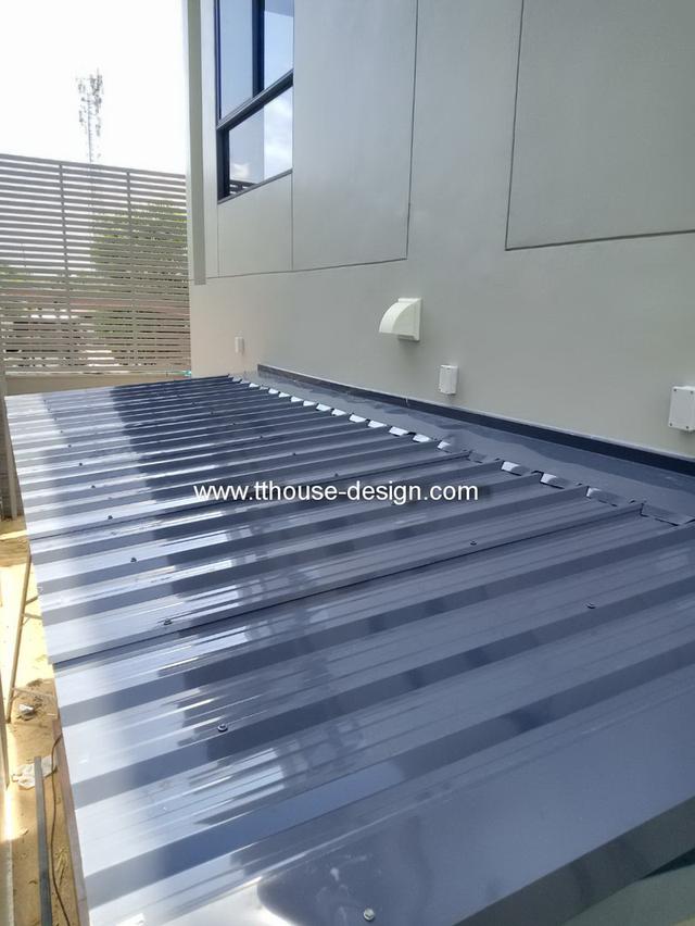 งานรับต่อเติม โครงหลังคากันสาด ต่อเติมห้องครัว เทพื้นปูกระเบื้อง Line dddesign23 9