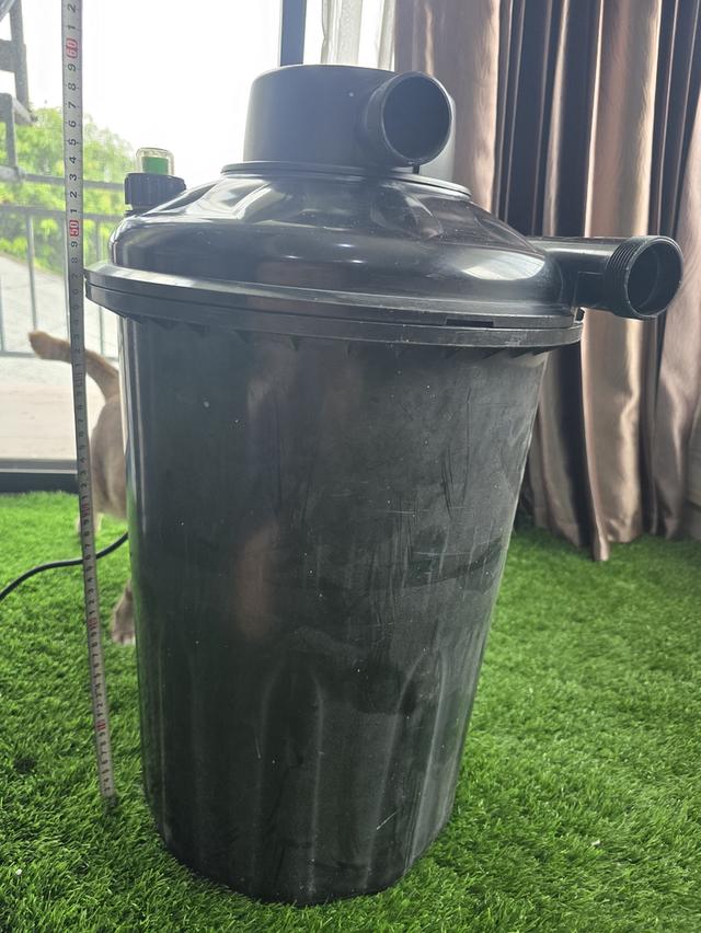 ดัน 13,000ลิตร (Bio-Pressure Filter) ยี่ห้อ Jebao รุ่น PF-30E ครับ เป็นถังกรองยอดนิยมสำหรับคนทำบ่อปลาขนาดกลาง เพราะติดตั้งง่ายและดูแลไม่ยุ่งยาก  ภายใน รูปที่ 6