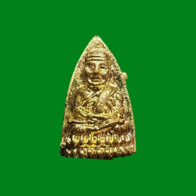 หลวงปู่ทวด วัดช้างไห้ พิมพ์เตารีดจิ๋ว กำนันชูชาติ ปี2541อาจารย์นองปลุกเสก เนื้อทองเหลือง