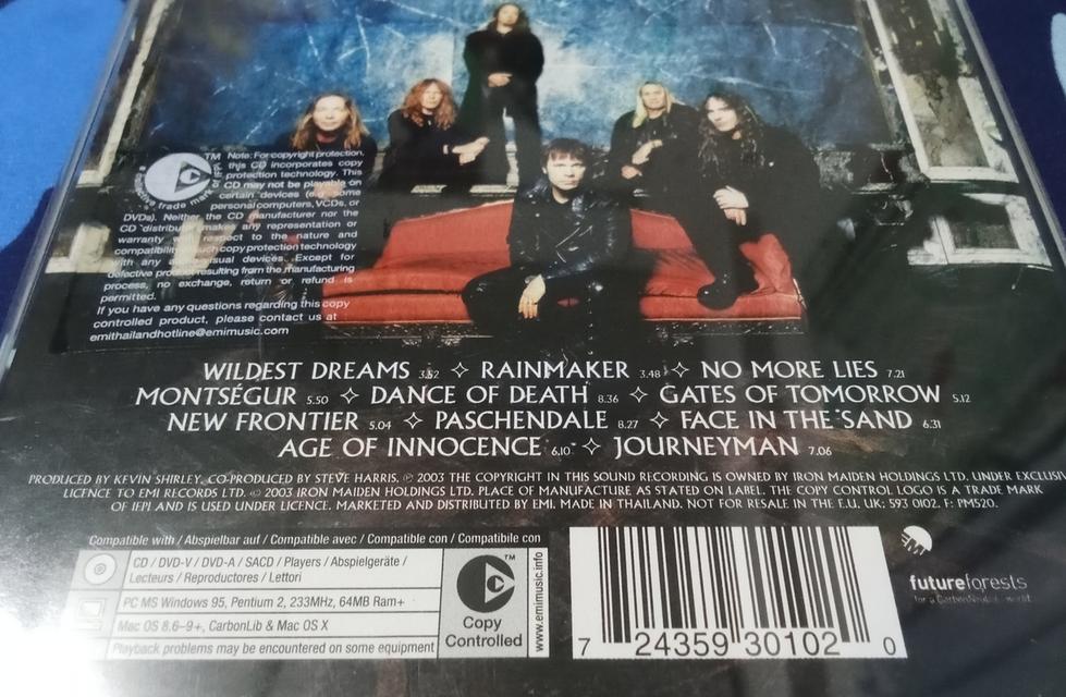 cd เพลง วง IronMaiden ชุด Dance of Death