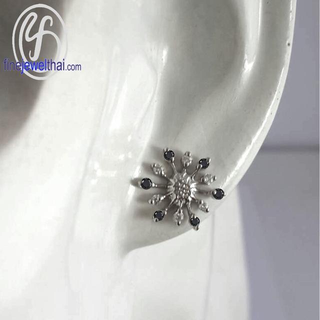 Finejewelthai เครื่องประดับ ต่างหูนิลแท้ เพชรพรีเมี่ยม E1079on รูปย่อยที่ 2