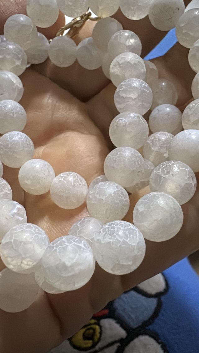 สร้อยคอหยกขาว ลายเกล็ดมังกร งานฝีมือสไตล์วินเทจ