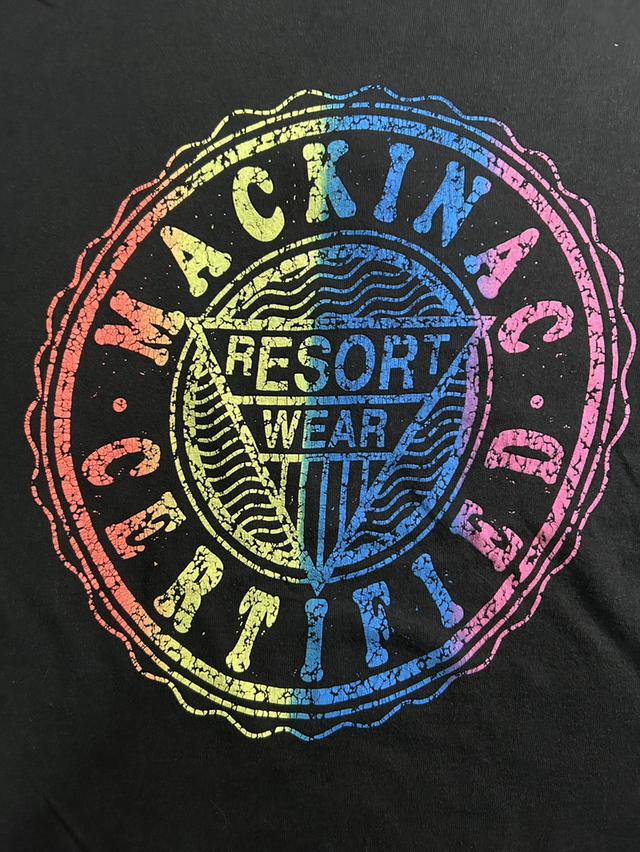 🌈 [True Vtg. 90s] เสื้อ Mackinac Island - ตะเข็บเดี่ยว / สีรุ้ง Neon (สภาพนางฟ้า)