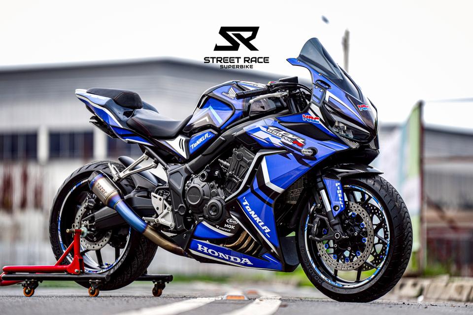 2023 Honda cbr650r ดำฟ้า รถปี 2023 รถสวย แต่งเยอะ 18