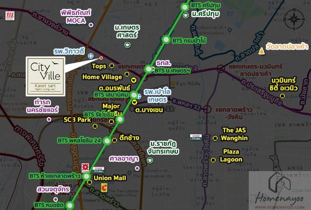 คอนโด. The Ville Kasetsart ใกล้ ม.เกษตร 2700000 thb ใหญ่ขนาด 32 sq.m. คุยถูกคอมีราคาพิเศษ กรุงเทพ 3
