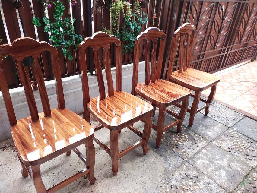 เก้าอี้ไม้  พื้นนั่งไม้แผ่นเดียว  T.0853319007 6