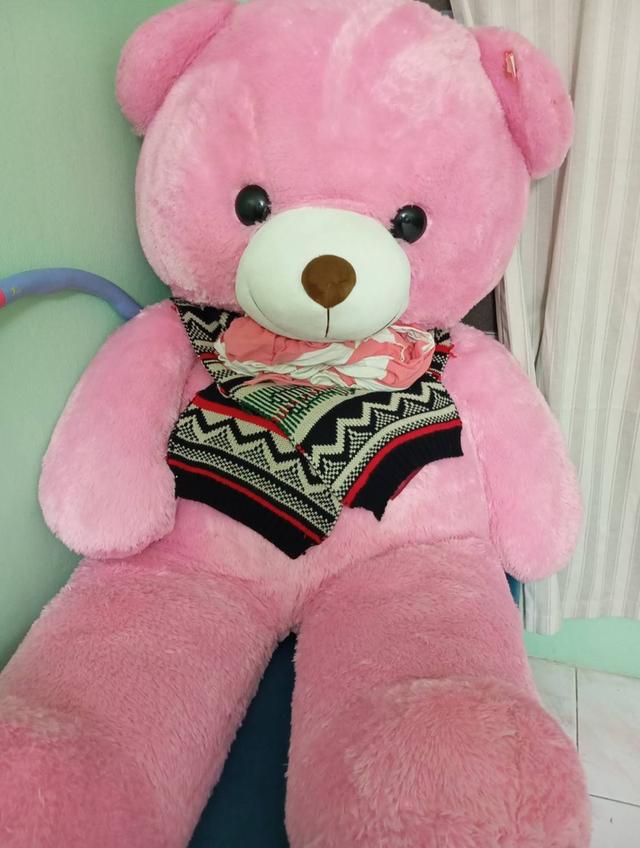 ขายตุ๊กตายักษ์สีชมพู สภาพดี สะอาด Sale bigger doll Selling a Large, Friendly doll Bear