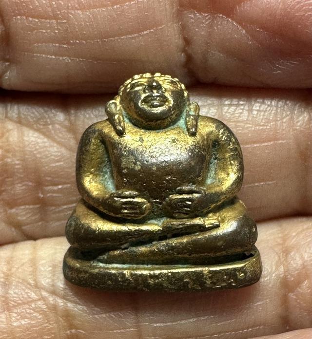 รูปหล่อพระสังขจายกะหลั่ยทอง ไม่ทราบที่ ก้นมีจาร