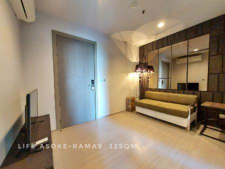 ให้เช่า คอนโด Condo for rent 1 bedroom nice build-in Life Asoke - Rama 9 : ไลฟ์ อโศก พระราม 9 32 ตรม. Building A short w 3