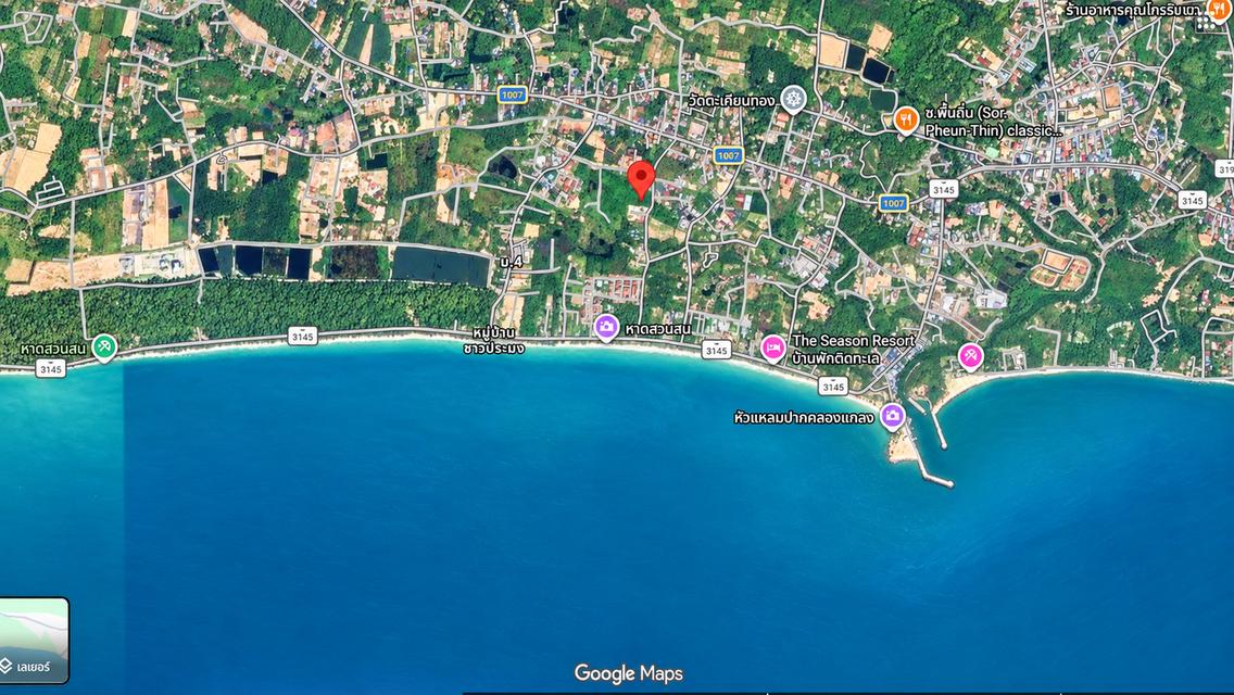 ขายที่ดินเสมอถนน ไม่ต้องถม 14 ไร่ ใกล้หาดสวนสน ระยอง 700 m ติดถนนคอนกรีต 2 ด้าน ไฟฟ้า–ประปาพร้อม 10