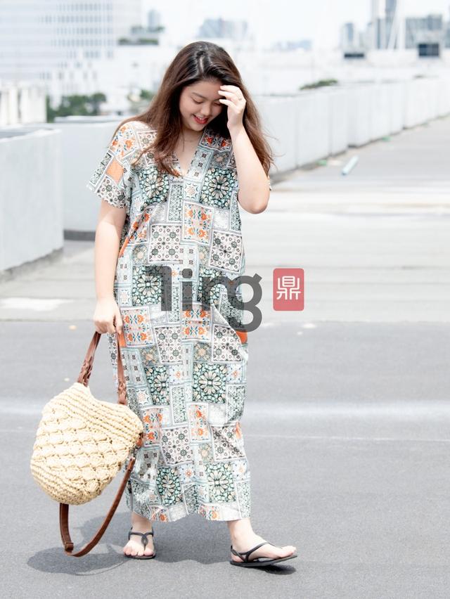เดรสยาว ชุดสาวอวบ สาวพลัสไซส์