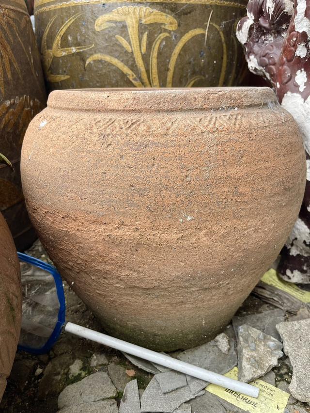 โอ่งแดง โอ่งดินแดง โอ่งโบราณ ขนาด40ซม เครื่องปั้นดินเผา