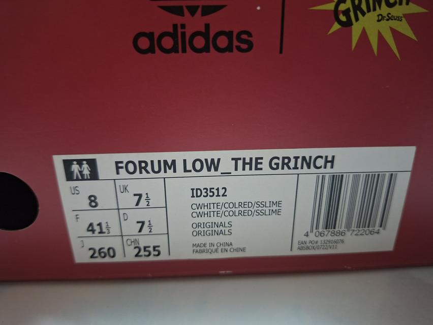รองเท้า Adidas furum low the grinch