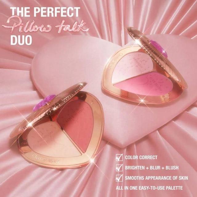 บลัชออนตลับหัวใจลิมิเต็ดอิดิชั่น Charlotte Tilbury Pillow Talk Beauty Soulmates Palette#สคบ.ป้ายไทยราคาเต็มแล้วเคาน์เตอร์ 2,550บาทขนาด 13g. รูปที่ 4