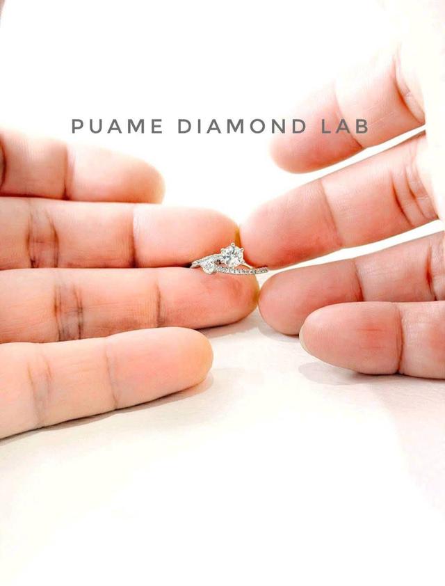 แหวนเพชร เพชรเรียบหรู เพชรงามๆ เพชรแท้ ขนาดกำลังดีใส่ได้ทุกวัน ราคามิตรภาพ พร้อมใบรับรองที่ปุอามี่ Diamond Lap Rama2 (095-8894732)