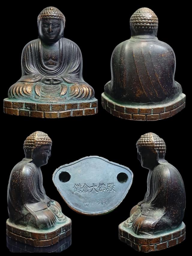 เปิดพระพุทธรูปเนื้อสัมฤทธิ์ เก่าคามามุระ ประเทศญี่ปุ่น มีตราประจำตระกูลตอกด้านใต้ฐานชอบทักได้ครับ