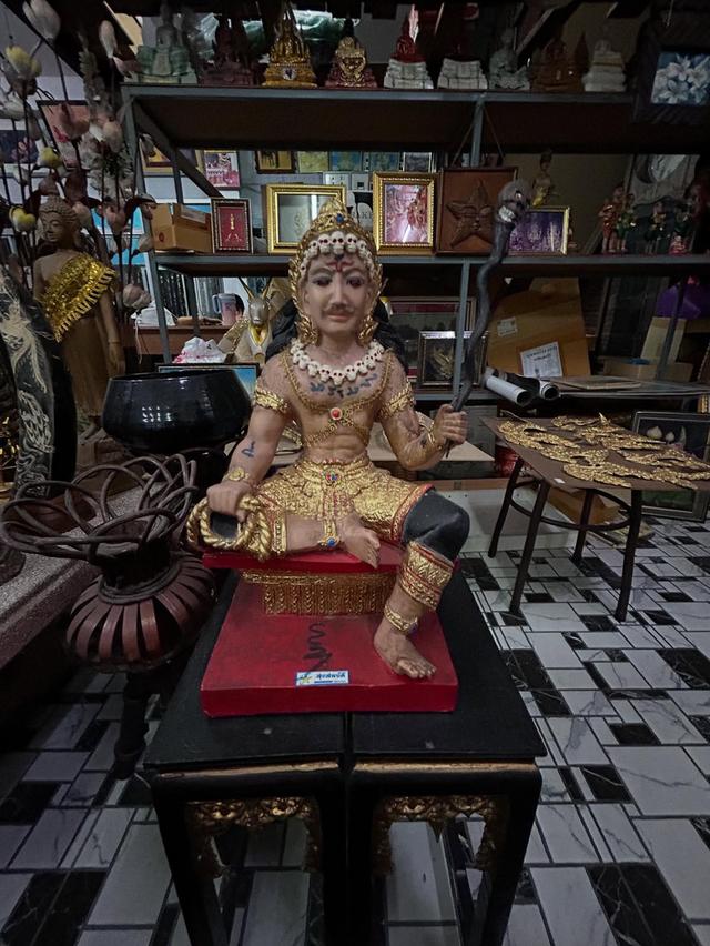รูปปั้นพระยายมราชองค์ใหญ่ เนื้อเรซินเก่า ปลุกเสกแล้ว(คำกนิตามภาพ) 11