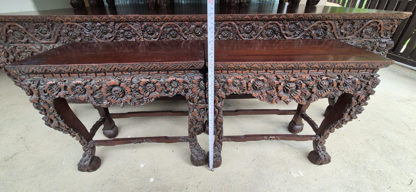 โต๊ะหมู่บูขา หมู่9 ไม้สักแกะสลัก 16