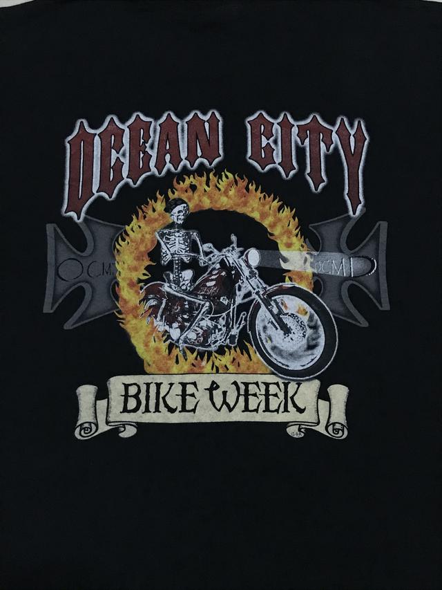 รูป ขายเสื้อ Bike Week Ocean City สีดำ (ลายหัวกระโหลก) 1