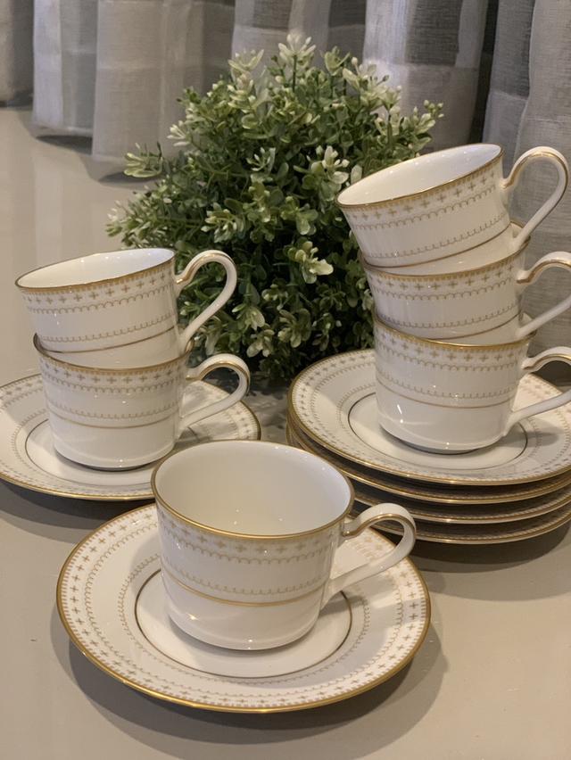 ชุด แก้วกาแฟ แก้วชานอริตาเกะงานสวยเนื้อขาวขอบทองเป็นงานใหม่ไม่ผ่านการใช้งานขนาดเอสเปรสโซ่ ชุดละ 150 บาท