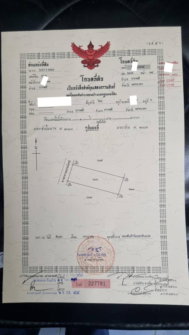 ขายที่ดิน 1 ไร่ มีโฉนด อ.ปากพลี ขายพร้อมโอน 420,000 บาท 9