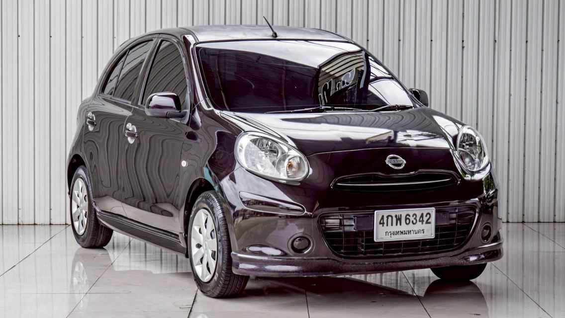 NISSAN MARCH 1.2 V ปี 2012 สีม่วงโฉม ปี10-ปัจจุบัน