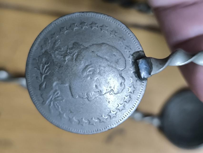 ที่คนกาแฟ เป็นเหรียญเงินบราซิล 400 REIS รูปที่ 9