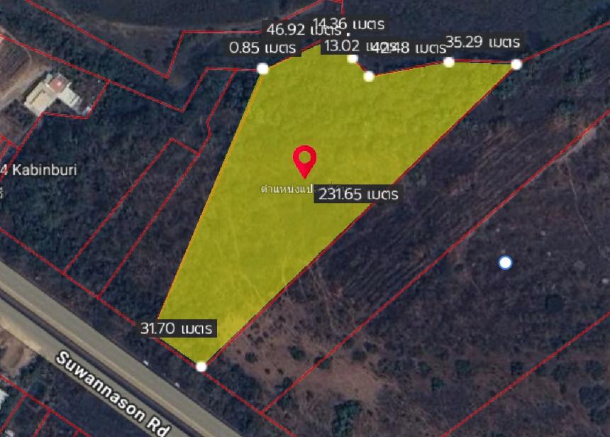 ขายที่ดินเปล่า อยู่กบินทร์บุรี จ.ปราจีนบุรี โฉนดครุฑแดง เนื้อที่ 8-2-69 ไร่ ขายต่ำกว่าราคาประเมิน 1