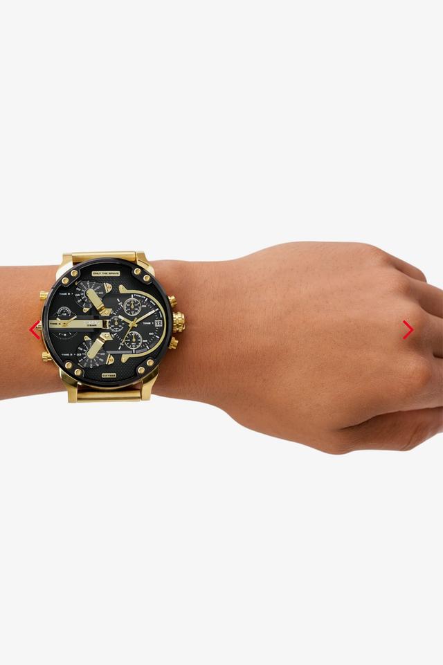 Diesel Mr.Daddy 2.0 Gold & Black Dial Mens Watch