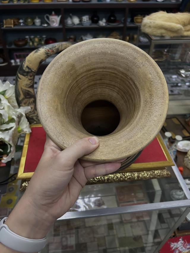 แจกันดินเผาเขียนลายไทย 6