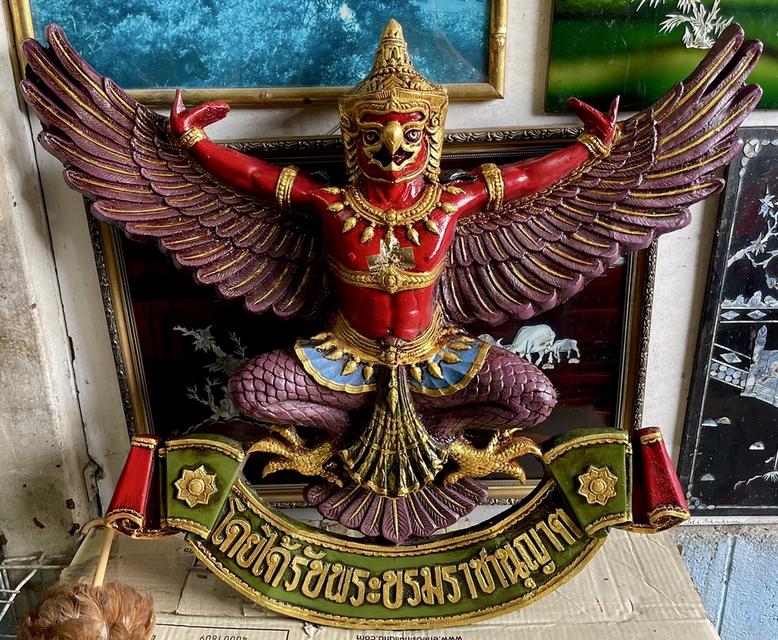 พญาครุฑแขวนผนัง ครุฑติดผนัง ขนาด70x70ซม