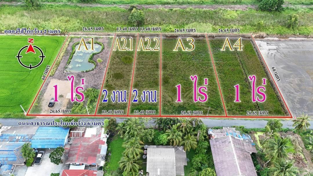 ขายที่ดิน 1 ไร่ บึงบา–หนองเสือ จ.ปทุมธานีบรรยากาศบ้านสวน มีทางเลือกผ่อนตรงเจ้าของ 36 งวด 2