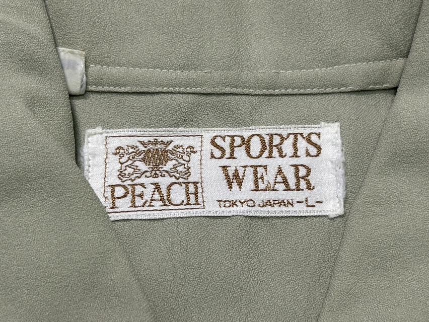 [เปิดขาย] เสื้อเชิ้ตวินเทจ 70s-80s PEACH Sports Wear - Big Collar Shirt งานโตเกียวญี่ปุ่นแท้ ผ้าเนื้อทรายพริ้วยับยาก สภาพกริ๊บ ไซส์ทอง L พิมพ์นิยม! รูปที่ 3
