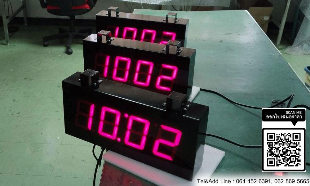 DIGITAL CLOCK : 404 ตัวเลขสูง 4 นิ้ว นาฬิกาดิจิตอล นาฬิกาโรงงาน แบบธรรมดา WIFI หรือ LAN NTP ได้ ติดตั้งภายใน หรือกลางแจ้ง ทนแดดทนฝน