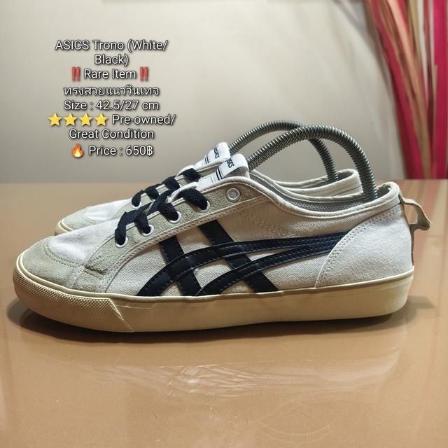 ASICS Trono (White/Black)‼️Rare Item‼️ ทรงสวยแนววินเทจSize : 42.5/27 cm รูปที่ 1