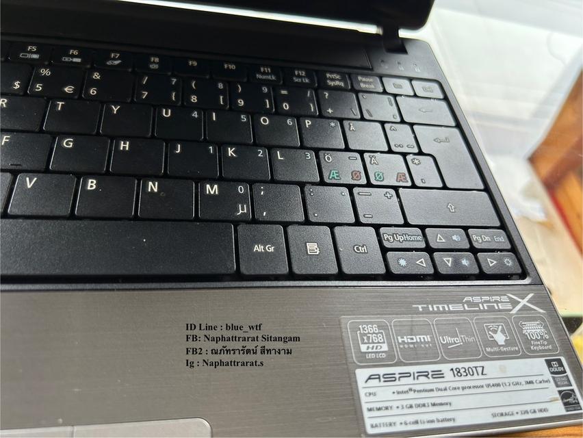 Acer Aspire 1830TZ (Aspire 1830T Series) 11.60นิ้ว Windows10Home สภาพใหม่มาก เหมือนมือ1 เครื่องสวยมาก 4