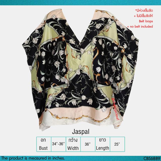 USED Jaspal - Black Floral Batwing Top | เสื้อแขนสั้นสีดำ สีชมพู เสื้อปีกค้างคาว ลายดอก คอวี ทรงใหญ่ สายฝอ แท้ มือสอง 2