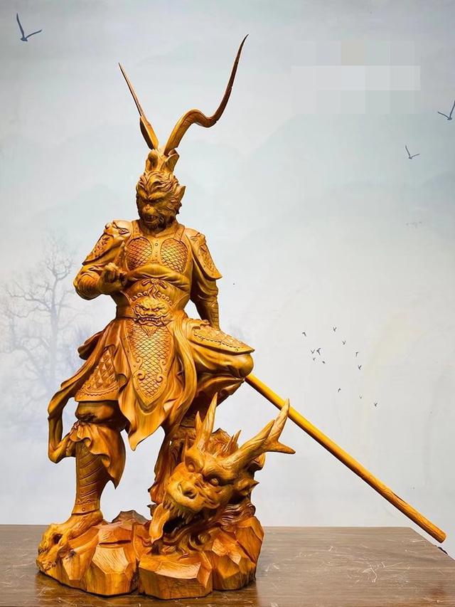 ไต่เสี่ยฮุกโจ้ว 大聖佛祖 ปางสยบมังกร ไม้หอมแกะสลัก ขนาด 110×40×40 ซม. 1