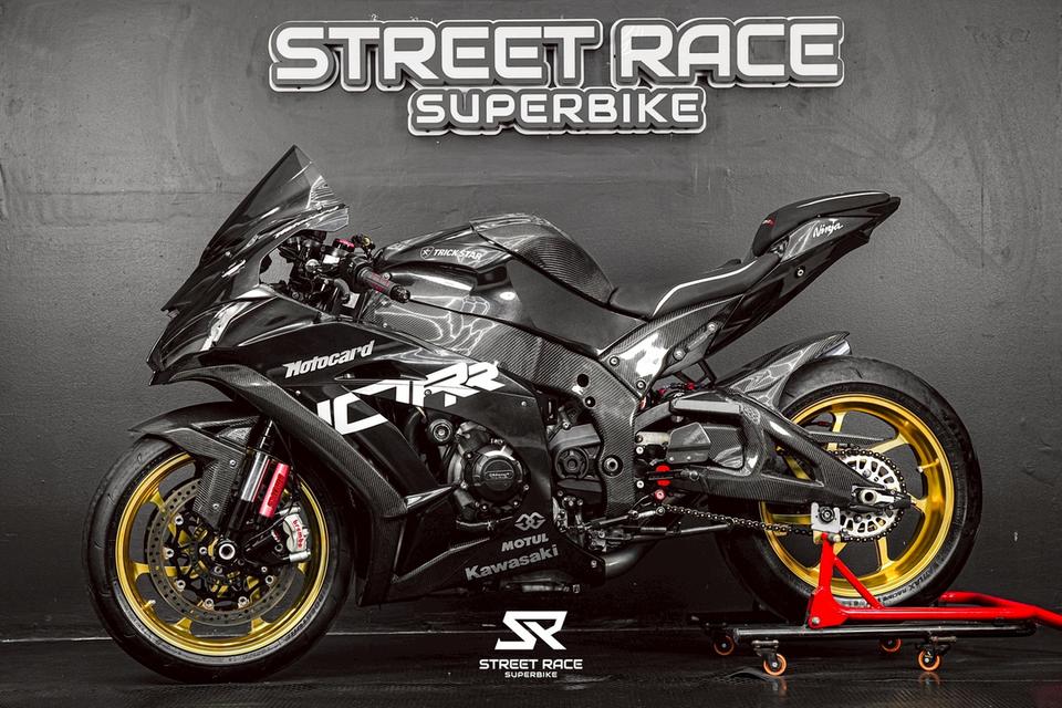 KAWASAKI ZX10R สีดำหล่อๆ คาร์บอนเต็มลำ รูปที่ 6