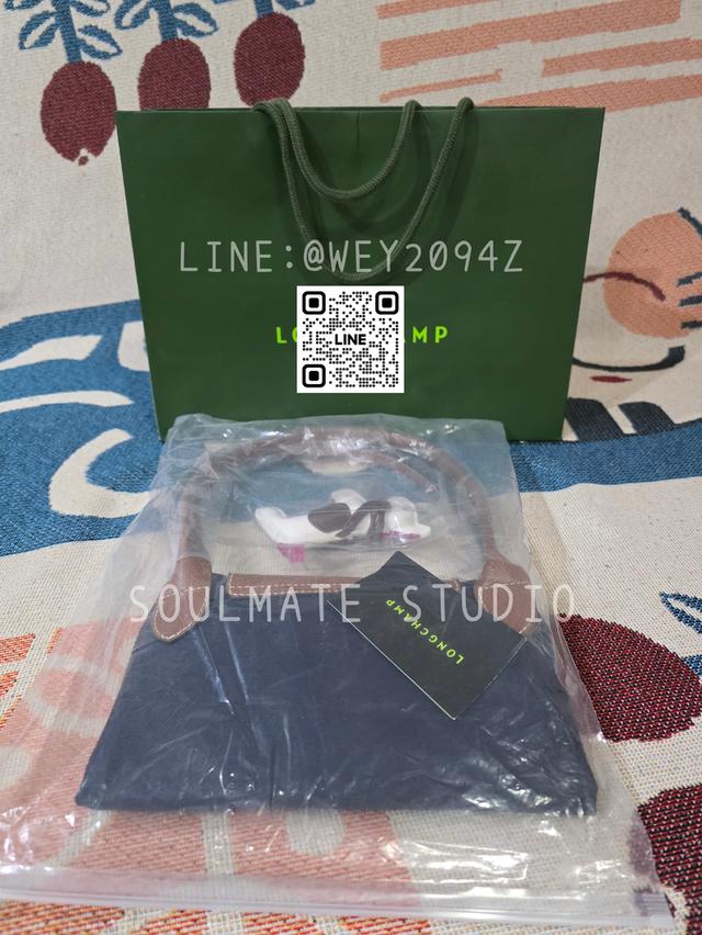กระเป๋า เลอปิยาจ Le Pliage Original M Tote Bag Navy สีน้ำเงิน หูยาว ไซส์เอ็ม  4