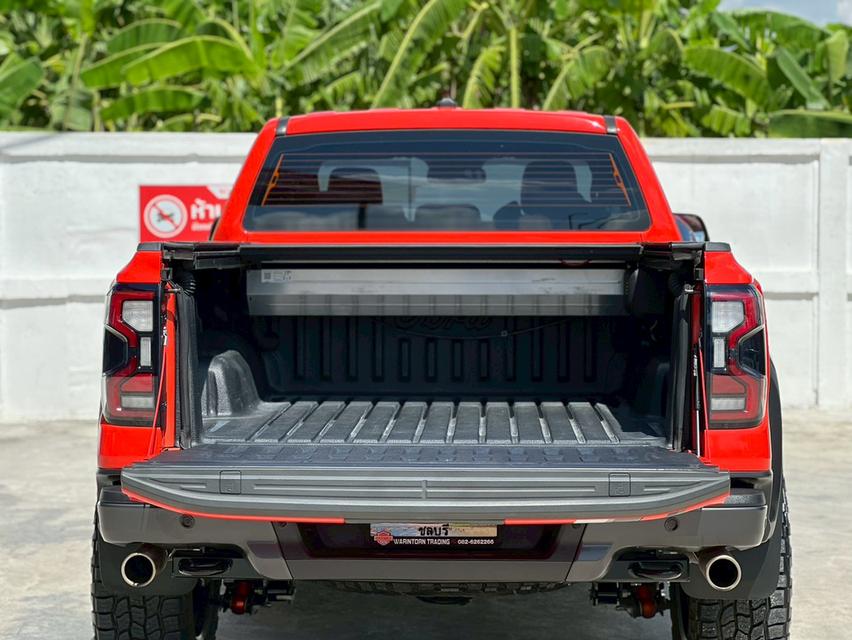 ปี 2022 FORD RANGER, 3.0 RAPTOR ECOBOOST 4WD โฉม DOUBLE CAB สีส้ม สวยจัดๆ เกียร์ออโต้ 10 สปีด เครื่องเบนซินล้วน 8