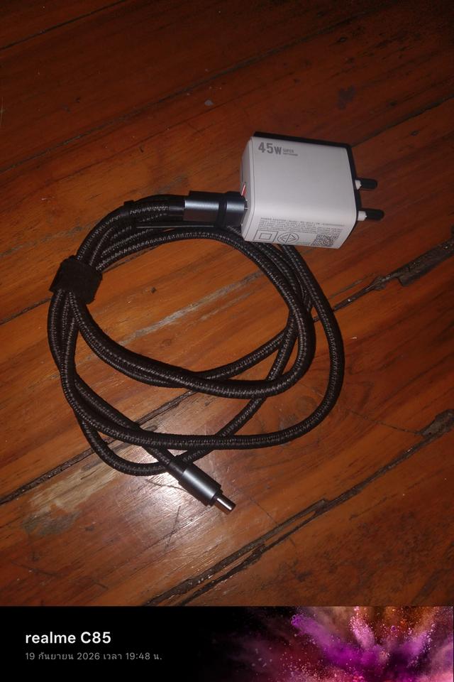 อแด๊ปเตอร์ 45W+สายชาร์จไว TyeC ไฟเข้าเต็ม ขึ้นจุดทศนิยม(Supervooc)