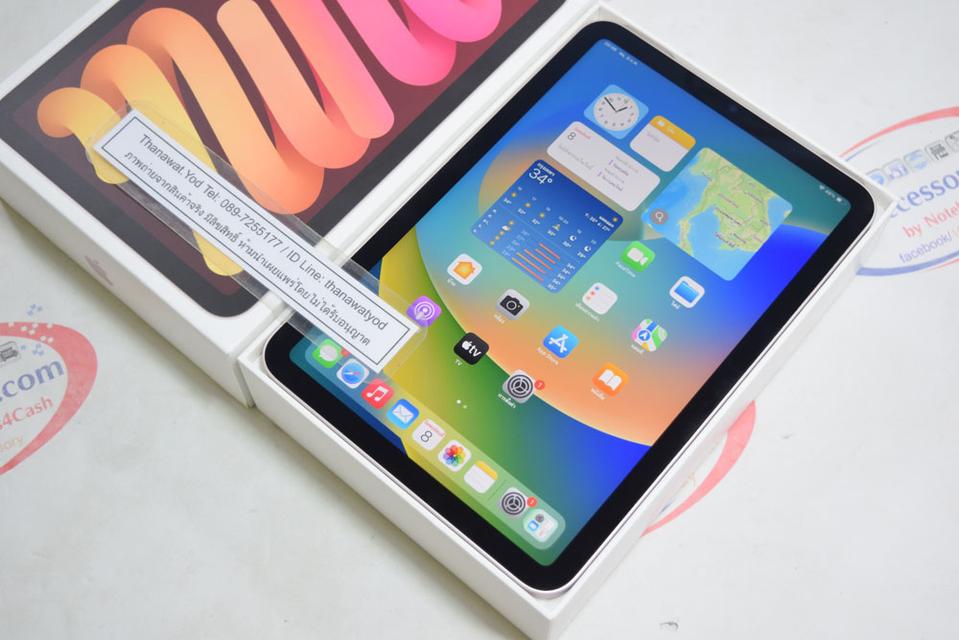 (ลดด่วน !) iPad Mini 6 64GB Wifi สี Pink ศูนย์ไทย เดิมๆไม่เคยแกะ เครื่องสวย ครบกล่อง 3