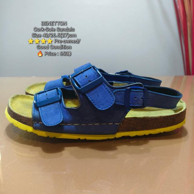 BENETTONCork-Sole SandalsSize 42/26.5(27)cm⭐️⭐️⭐️⭐️ Pre-owned/ Good Condition🔥 Price : 650฿