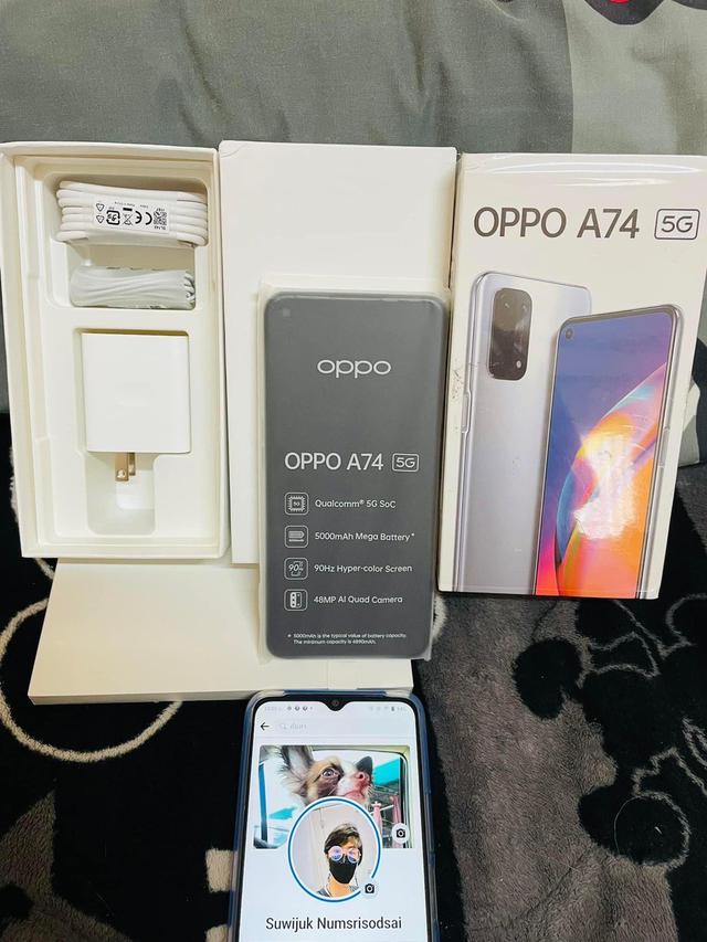 📱OPPO A74 5G สีเทา📱  1