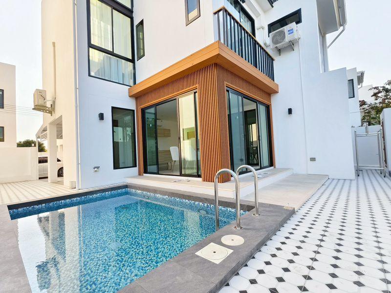 🌊 ให้เช่า Pool Villa 3 ชั้น 3 นอน 4 น้ำ 40,000.-/เดือน สวยหรูพร้อมอยู่ (No Pets) ✨ 14